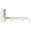 vidaXL Massivholzbett mit Regal ohne Matratze Wei&szlig; 135x190 cm Kiefer