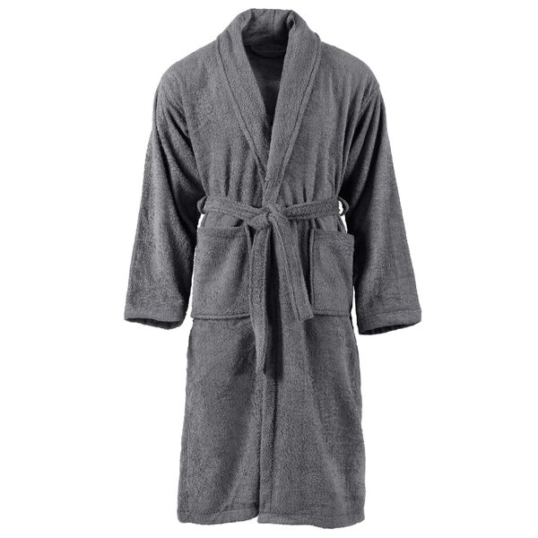 vidaXL Frottee-Bademantel Unisex 100 % Baumwolle Anthrazit M