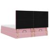 vidaXL Ottoman-Bett mit Matratzen Rosa 200x200 cm Samt