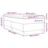 vidaXL Boxspringbett Creme und Weiß 203 x 100 x 60 cm Cordstoff
