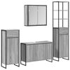 vidaXL Badezimmerm&ouml;bel-Set 4 Stk. Sonoma-Grau Holzwerkstoff