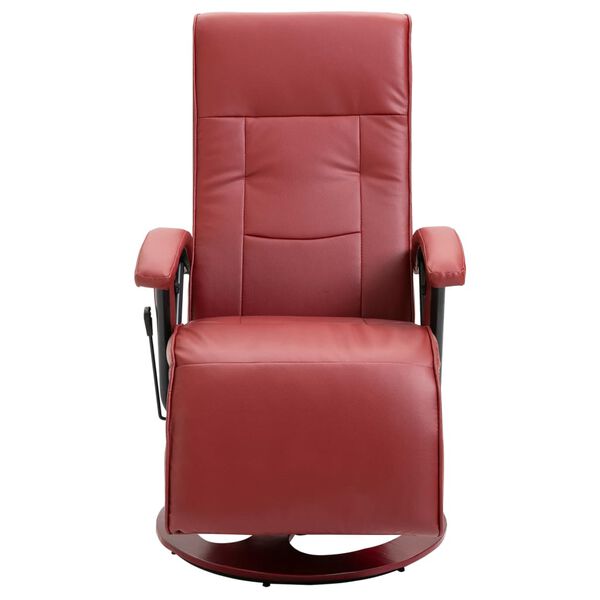 vidaXL Massagesessel Weinrot Kunstleder