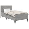 vidaXL Bettgestell mit Matratze mit Kopfteil Hellgrau 90 x 190 cm Samt