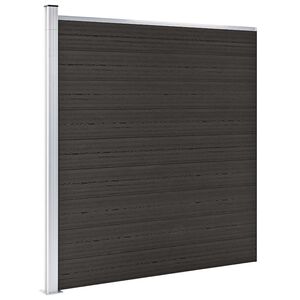 vidaXL Zaunelement WPC 175x186 cm Schwarz