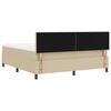 vidaXL Boxspringbett Hellgrau und Wei&szlig; 203 x 180 x 88 cm Cordstoff