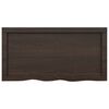 vidaXL Waschtischplatte Dunkelbraun 80x40x(2-4)cm Massivholz Behandelt