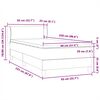 vidaXL Boxspringbett mit Matratze Hellgrau 80x220 cm Samt