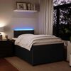 vidaXL Boxspringbett mit Matratze Schwarz 120x200 cm Samt