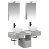 vidaXL Badezimmerschrank-Set 5 stk. Betongrau Holzwerkstoff