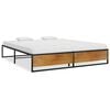 vidaXL Bettgestell Schwarz Metall 160x200 cm