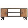 vidaXL TV-Schrank 110x30x49 cm Altholz Massiv