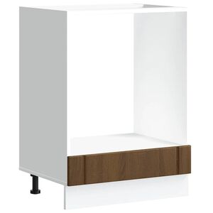 vidaXL Herdumbauschrank Lucca Braun Eichen-Optik Holzwerkstoff