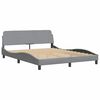 vidaXL Bettgestell ohne Matratze "Hanko" Hellgrau 160x200 cm Stoff