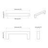 vidaXL M&ouml;belgriff 2 pcs Schwarz 110 x 12 x 36 mm Eisen