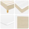 vidaXL Boxspringbett mit Matratze mit Kopfteil Creme 80 x 200 cm Stoff