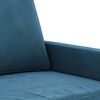 vidaXL 3-tlg. Sofagarnitur mit Kissen Blau Samt