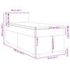 vidaXL Boxspringbett mit Matratze Dunkelblau 100x200 cm Samt
