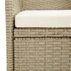 vidaXL Garten-Essstühle 2 Stk. Poly Rattan Beige