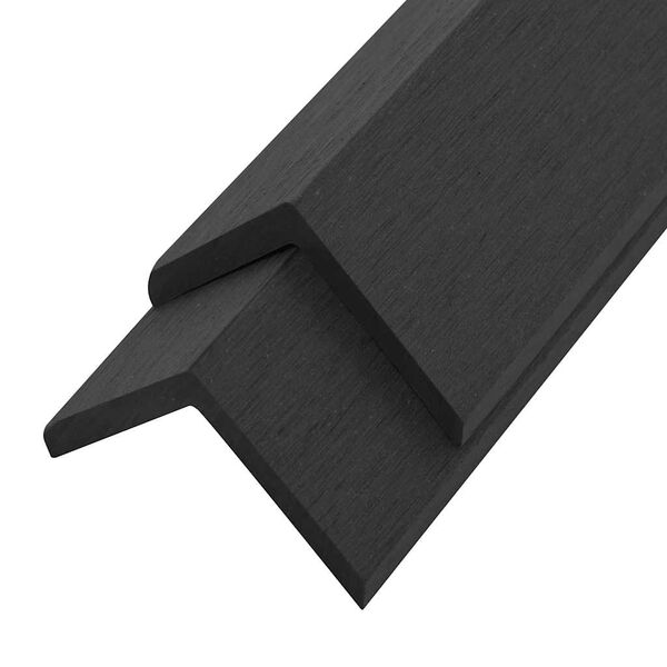 vidaXL Winkelleisten 5 Stk. WPC 170 cm Schwarz