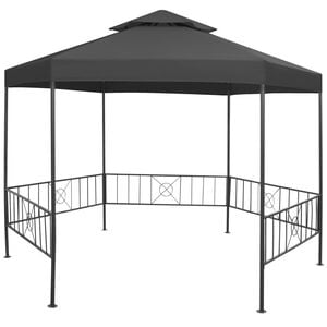 vidaXL Gartenpavillon 323x275x265 cm Anthrazit