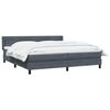 vidaXL Boxspringbett mit Matratze Dunkelgrau 200x210 cm Samt