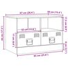 vidaXL TV-Schrank Schwarz 67x39x44 cm Stahl
