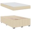 vidaXL Bettrahmen mit Matratze Creme 120 x 200 cm Stoff