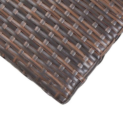 vidaXL Beistelltisch Braun 50x50x47 cm Poly Rattan