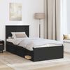 vidaXL Bettrahmen mit Kopfteil Schwarz 90 x 190 cm Holzwerkstoff