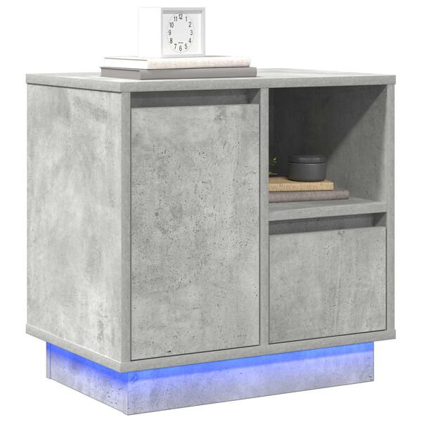 vidaXL Nachttisch 2 pcs Beton Grau 50 x 34,5 x 50 cm Holzwerkstoff