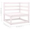 vidaXL 5-tlg. Garten-Lounge-Set Wei&szlig; Massivholz Kiefer