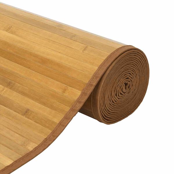 vidaXL Teppich Rechteckig Natur 80x1000 cm Bambus