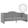 vidaXL Tagesbett mit Matratze USB Hellgrau Stoff 90x200 cm