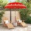 vidaXL Balinesischer Sonnenschirm mit Sockel Rot 215 x 215 x 260 cm