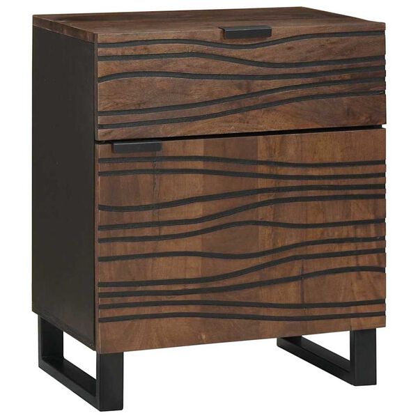 vidaXL Nachttisch Walnuss 50 x 33 x 60 cm Massivholz Akazie