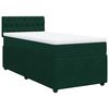 vidaXL Boxspringbett mit Matratze Dunkelgr&uuml;n 100x200 cm Samt