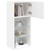 vidaXL TV-Schr&auml;nke mit LED-Leuchten 2 Stk. Wei&szlig; 40,5x30x90 cm