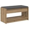 vidaXL Schuhbank mit Kissen Artisan-Eiche 83 x 38 x 45 cm