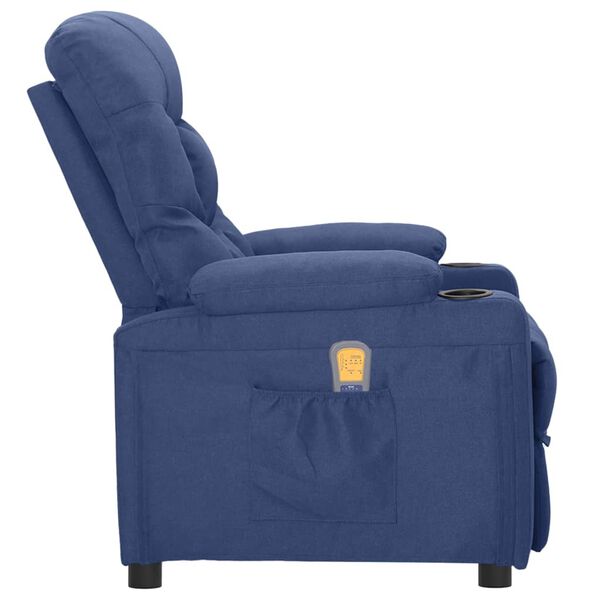 vidaXL Massagesessel Blau Stoff