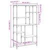vidaXL B&uuml;cherregal Sonoma-Eiche 99x35,5x176 cm Holzwerkstoff und Stahl