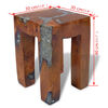 vidaXL Hocker Massivholz Teak und Harz