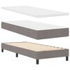 vidaXL Boxspringbett mit Matratze mit Kopfteil Taupe 80 x 200 cm Stoff