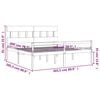 vidaXL Seniorenbett mit Kopfteil 200x200 cm Wei&szlig; Massivholz