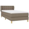 vidaXL Boxspringbett mit Matratze Taupe 100x200 cm Stoff