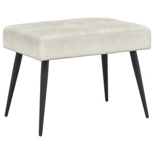 vidaXL Bank mit Knopfheftung Creme 60 x 40 x 45 cm Samt