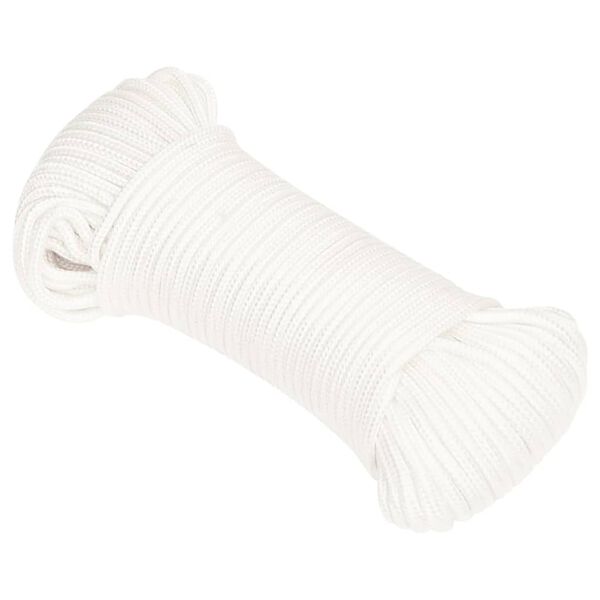 vidaXL Bootsseil Wei&szlig; 4 mm 25 m Polypropylen