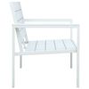 vidaXL Gartenbank 120 cm HDPE Wei&szlig; Holz-Optik