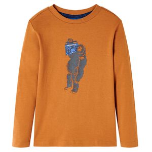 vidaXL Kinder-Langarmshirt Dunkelocker 128