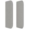 vidaXL Kopfteil mit Ohren Hellgrau 83x16x78/88 cm Stoff