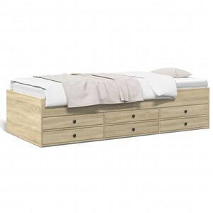 vidaXL Tagesbett mit Schubladen ohne Matratze Sonoma-Eiche 90x200 cm